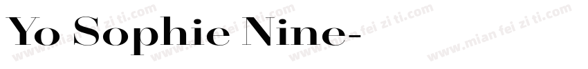 Yo Sophie Nine字体转换